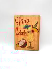 Image 1 of Piña Colada Cocktail Board - Bamboo Wood