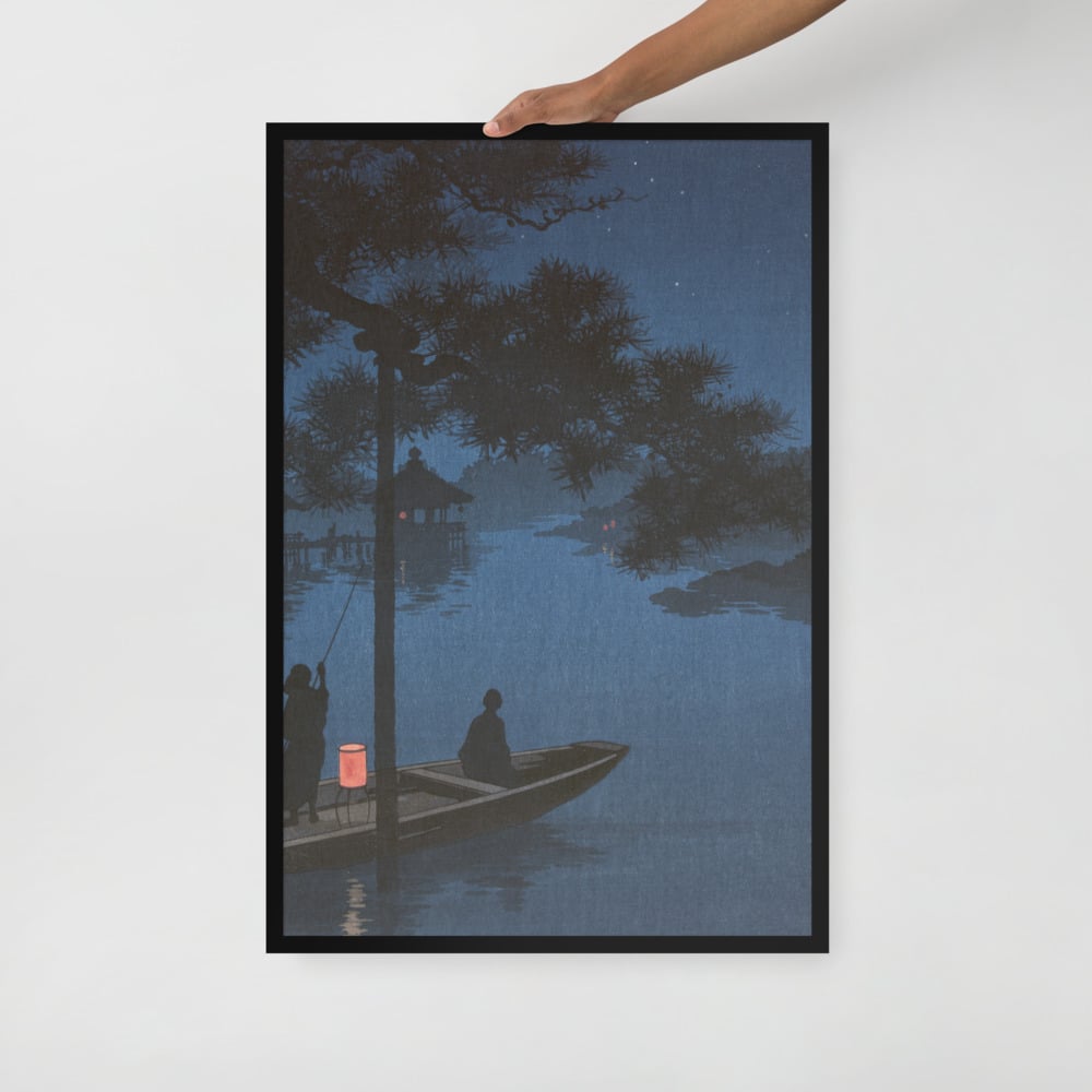 Shubi pine at Night - Framed matte paper poster