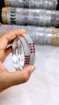 Image 3 of 2 Pieces American Diamond Bangles Set_GPB_1204 