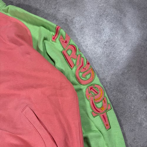 Image of 1980s Iceberg “Don’t Drug Out” Zip Up, Size Large