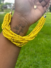 Yellow Fringe necklace 
