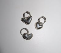 Image 1 of Mini Solid Silver Heart Charms 