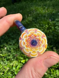 Image 1 of Amber Purple Sunset Dotstack Pendant