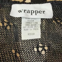 Image 7 of Vintage 90s Wrapper Black Short Sleeve Crochet Button Front Cardigan - Size M 