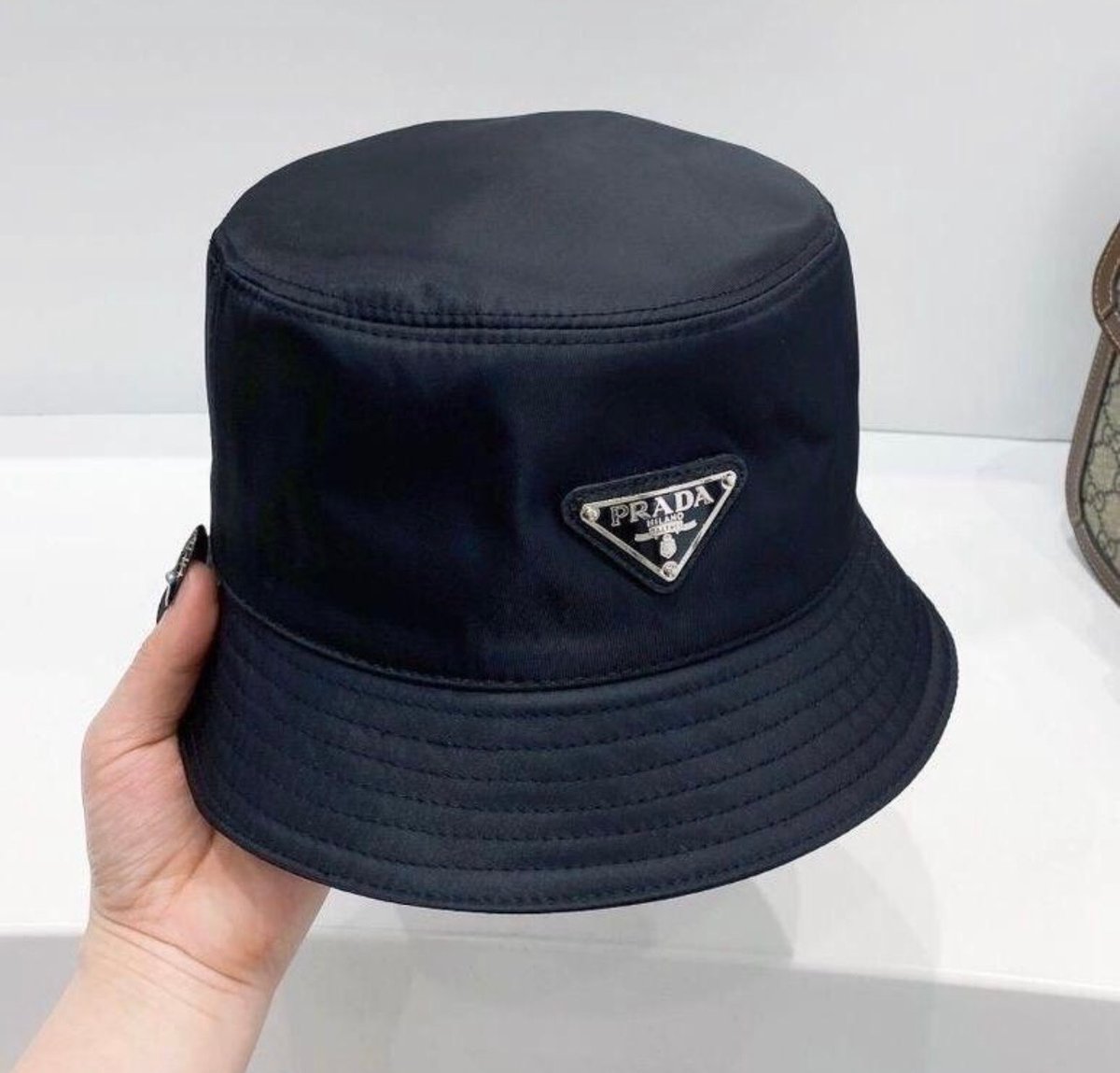 Black P bucket hat | The Luxe Couture