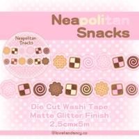 Neapolitan Snacks Glitter Washi Tape