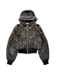 Image 1 of SS26 ‘Slavonian’ Fur Lined Hooded Bomber Jacket 