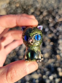 Image 9 of Matalic Green Kitty Pendant