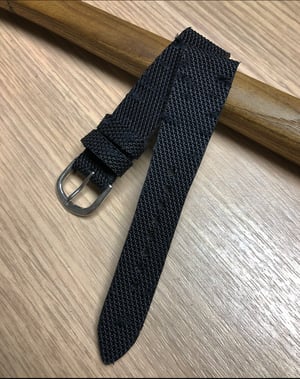 Image of Black Ballistic Canvas distressed watch strap