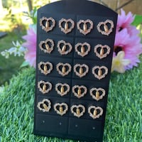 Image 2 of Heart Virgen De Guadalupe Earrings