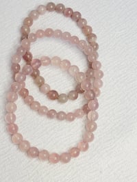 Image 1 of Madagascar rose quartz bracelets  7mm