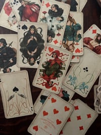 Image 1 of Ancien jeu de 52 cartes, allemand. Art Nouveau, Tamponné sur l’as de coeur, (1871-1918)
