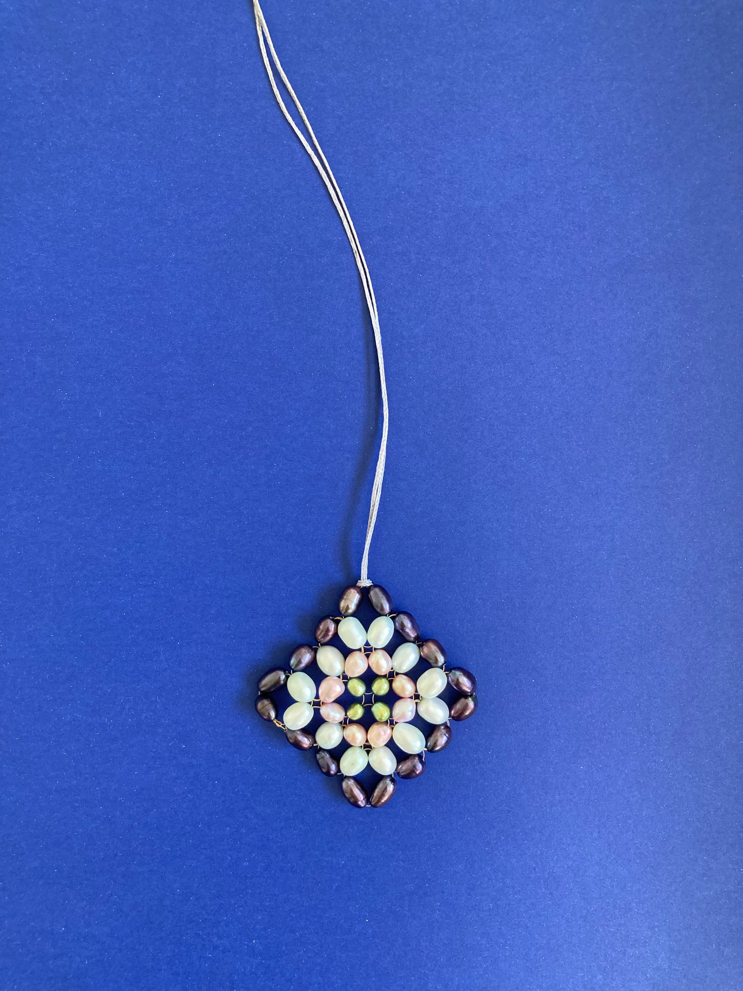 Image of Pearl Crochet Pendant II