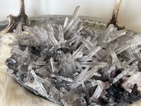 Image 9 of Laser Quartz Cluster In A Bed Of Hematite #1808