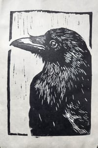 Image 2 of Raven Block Print