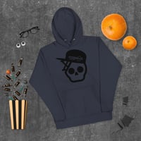 Image 3 of My Skull Is Black With A Hat Unisex Hoodie