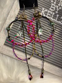 Image 2 of Watermelon Effect Medium Hoops