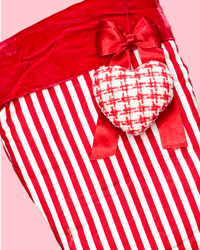 Image 1 of My Heart To Yours Ornament Vintage houndstooth Wool 