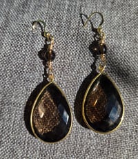 Image 4 of Large Smoky Tears Earrings