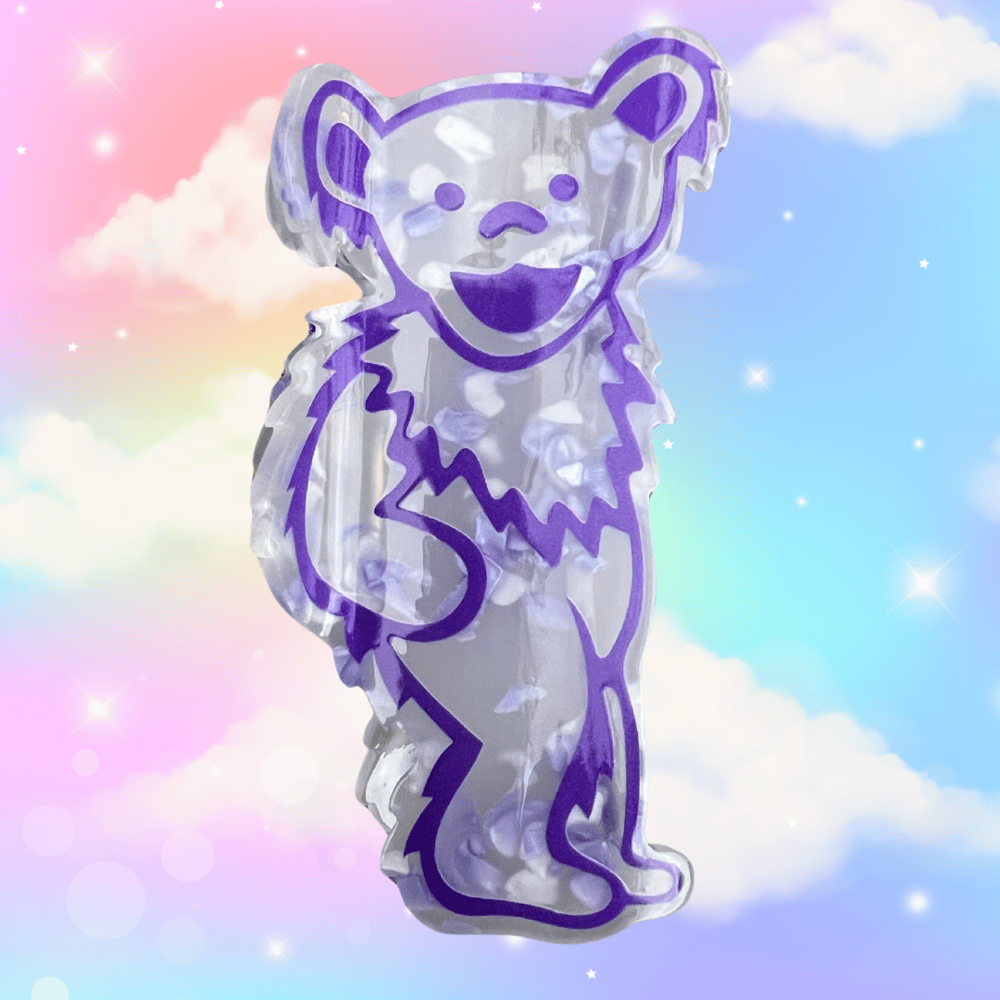 Image of LARGE Purple Bear hair clip