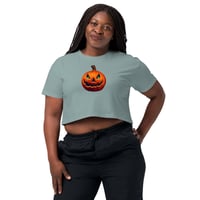 Image 6 of Crop Top - Classic Jack O Lantern