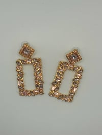 Image 2 of Rectangle gem earring