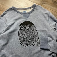 Image 2 of peter griffin crewneck size large blue-ish gray