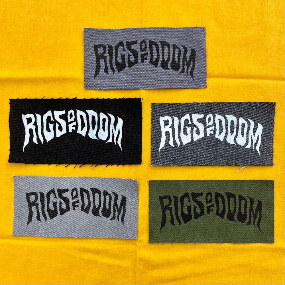 Hand Printed Logo Patch Green Canvas