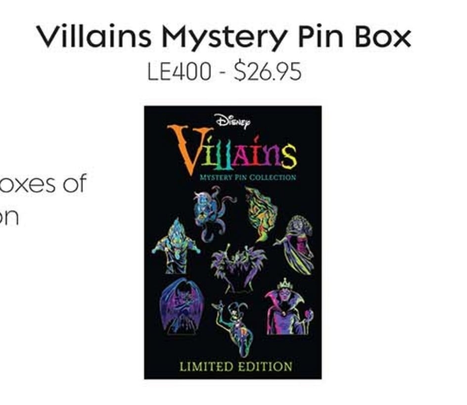 Image of Villains mystery pin box