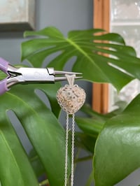 Image 3 of Silver Ocean Jasper Heart Crystal Necklace