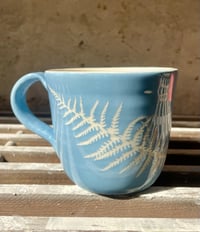 Image 1 of Mug - pale blue fern 