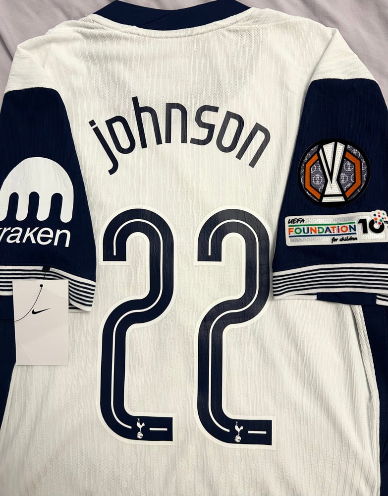 Image of PRE ORDER: Tottenham Hotspur “JOHNSON 22” Vaporknit 2024/25 Home Europa Final Shirt,   L