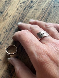 Image 3 of Adjustable Hammered Copper Ring 