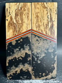 Image 2 of Spalted Tamarind & Layered Micarta Segmented Knife Scales
