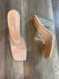 Clear heels