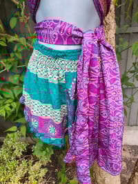 Image 3 of Frida frilly shorts -purple pink and jade 