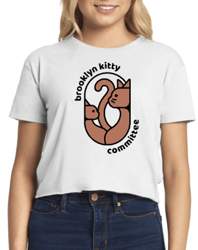 Image of Brooklyn Kitty Committee Crop Top - WHITE
