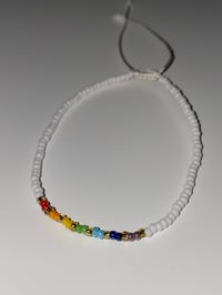 Image 2 of White multi color bracelet 🌈