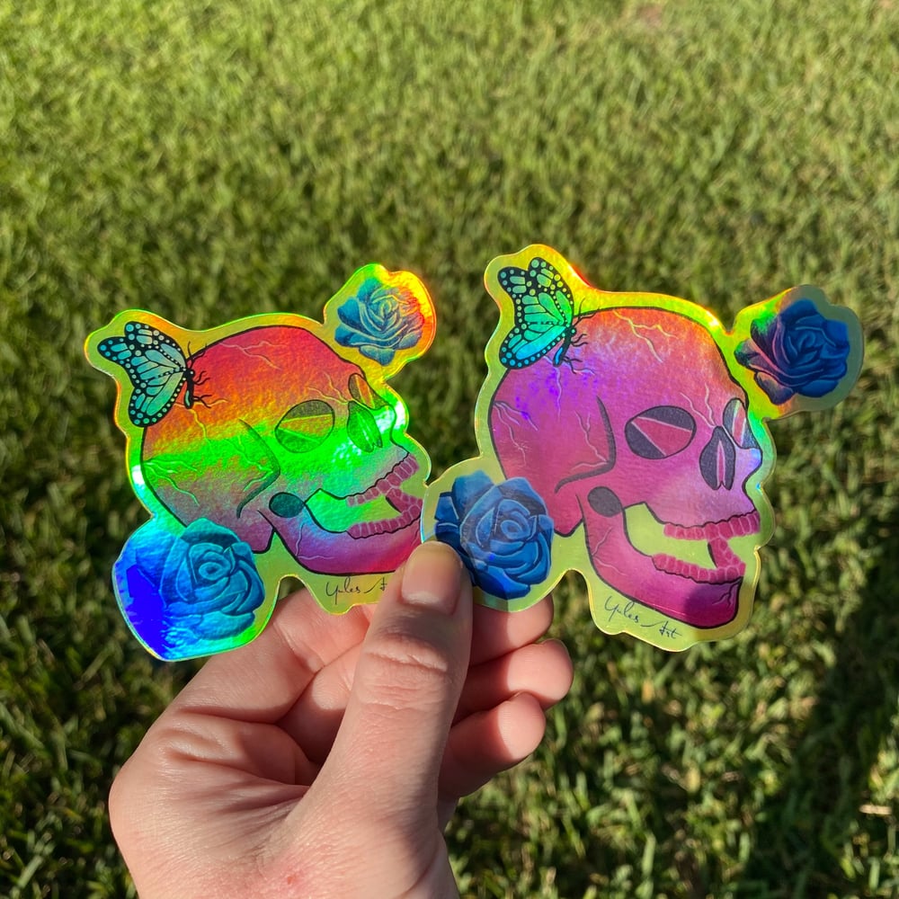 Image of Holographic Blues Stickers 