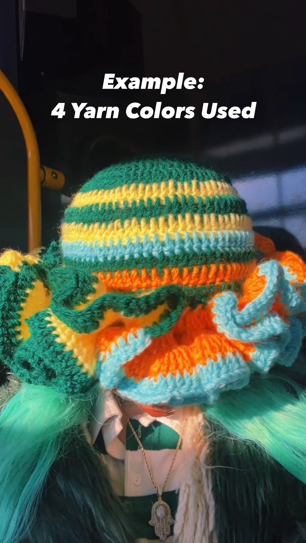 Image of Custom Crochet Ruffle Hat