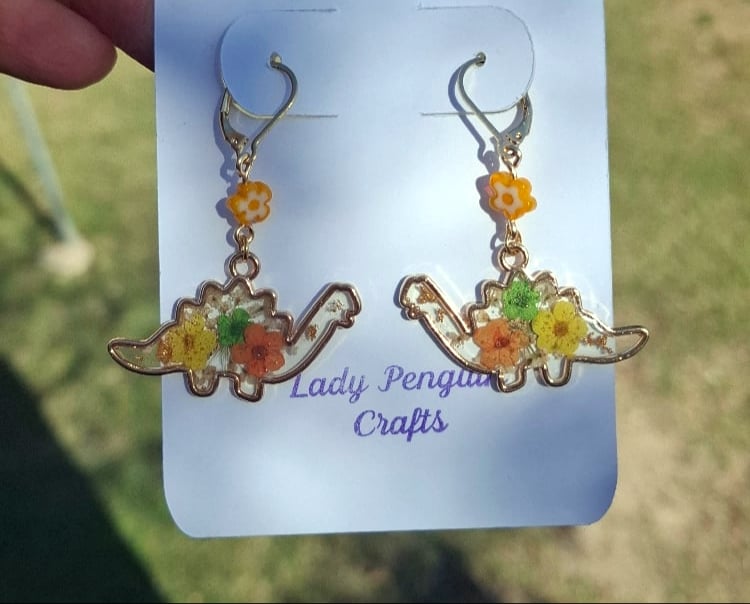 Image of Stegosaurus Flower Dangles