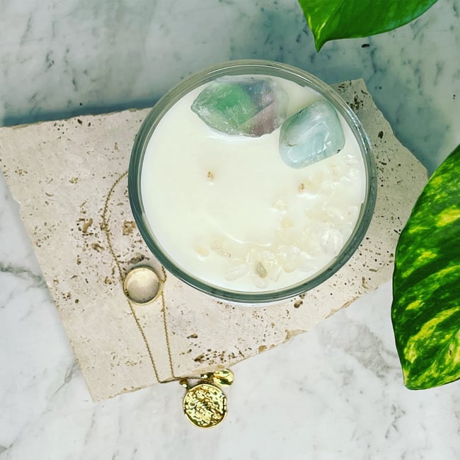Zodiac Crystal Infused Candle - PISCES  **ONLY 10 AVAILABLE**