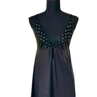 Image 2 of Vintage 70s Black & Gold Maxi Gown by Flair Lingerie Dianne Keesee  Size Small 