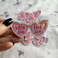 Image 1 of look fab, feel fab sticker