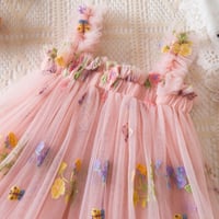 Image 12 of Girls Floral Embroidered Party Tutu Dress  