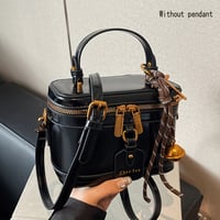 Image 6 of Brown Vintage Women's Crossbody Bag - Elegant Handbag with Golden Hardware, Adjustable Shoulder Stra