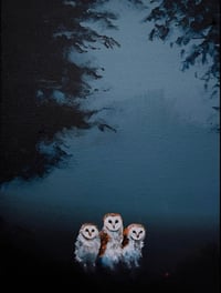 Owls with raspberry