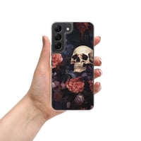 Image 1 of Goth Inspired Baroque Style Painting Skulls and Flowers Clear Case for Samsung®