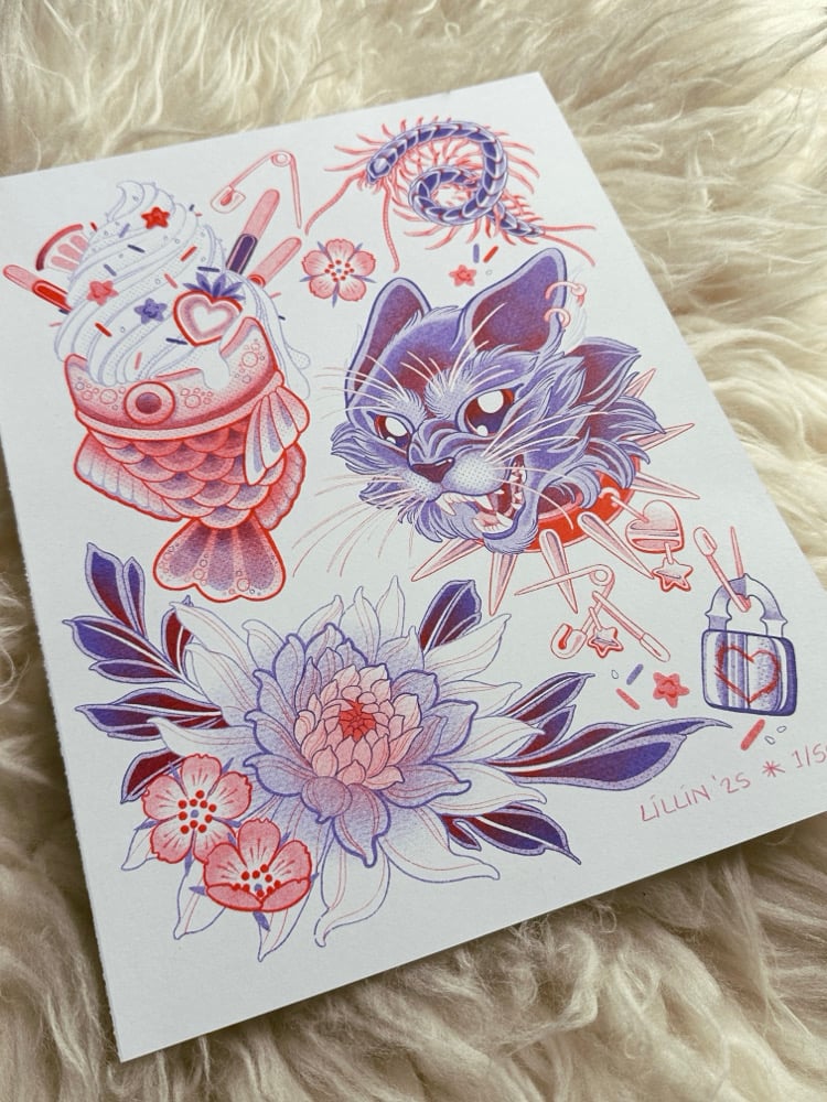 Magical Girl Risograph Print