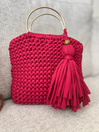 Image 2 of Deep red tassel charm bag 